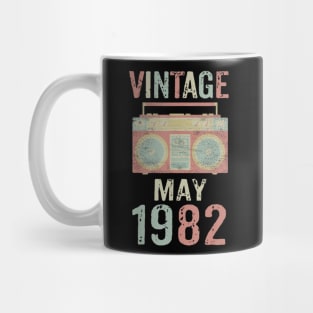 Born May 1982 Vintage Birthday Retro Ghetto Blaster Mug